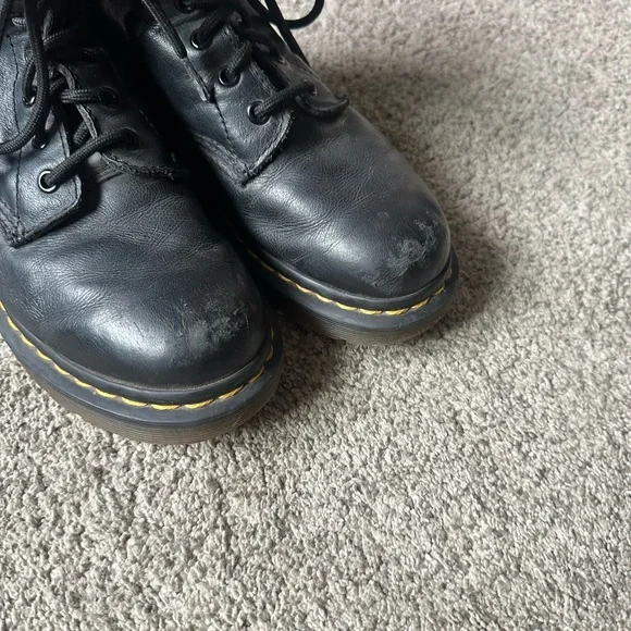 Doc Marten’s 6” Black Leather Lace-Up Boots - Picture 3 of 10